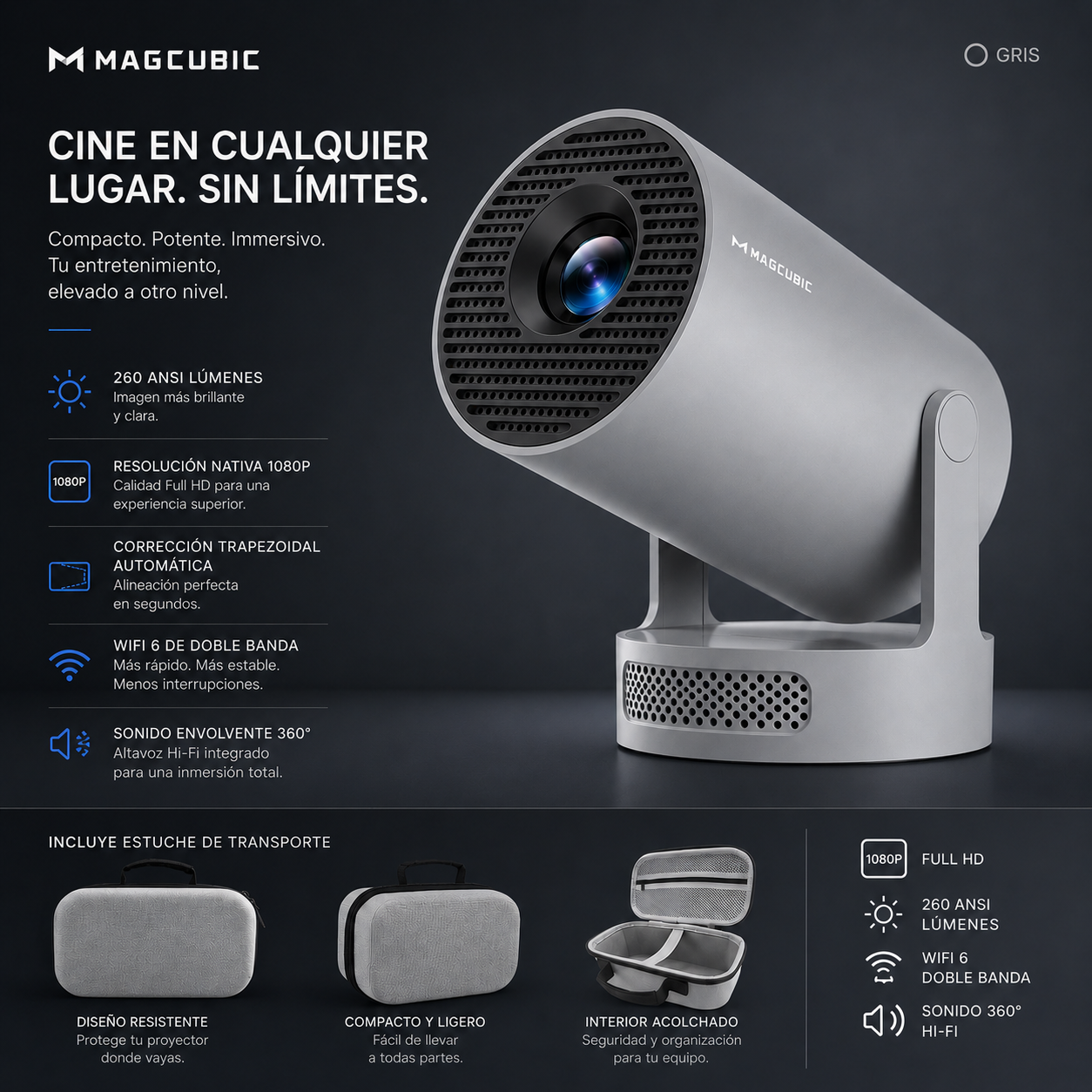 PROYECTOR PORTÁTIL ULTRA HD 8K